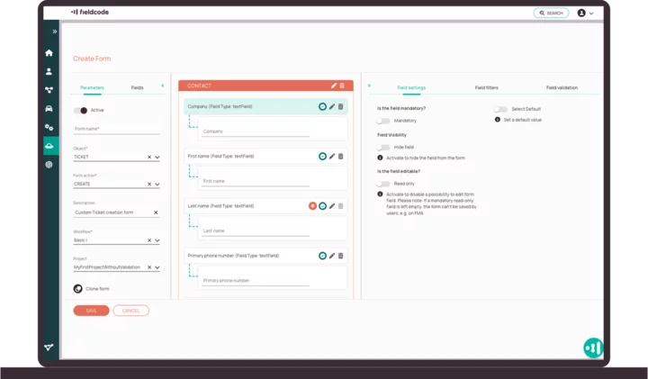 Drag-and-drop form designer for custom field service workflows Drag-and-drop form designer for custom field service workflows