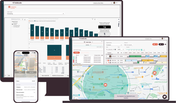 Preview of Fieldcode Field Service management software