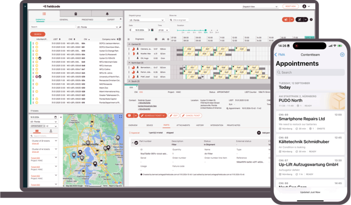 Smarter route planning with Fieldcode FSM software